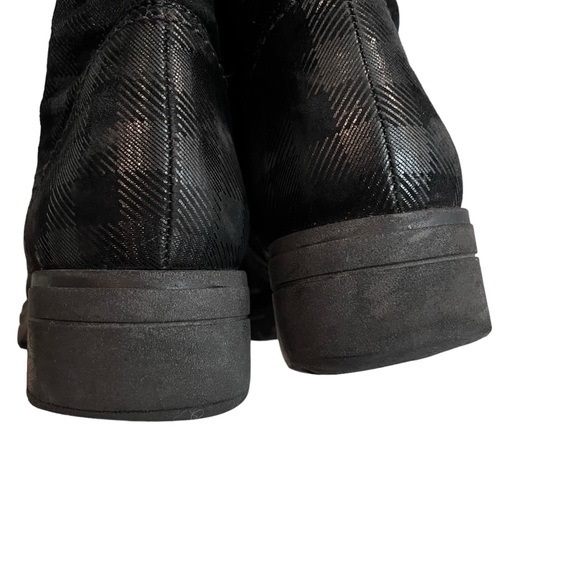 Gabor Plaid Black/Gray Metallic Combat Ankle Boots, UK 6/US 8.5 - Picture 11 of 14